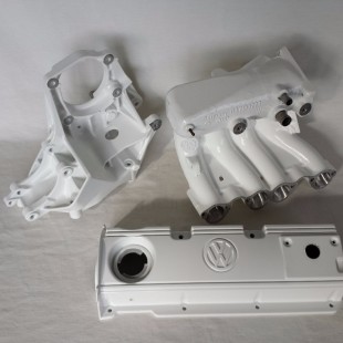 Motorenteile G60 in weiss gepulvert 