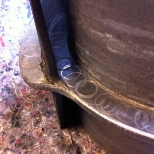 Extreme Laufspuren am Verdränger, da kein Ölnebel